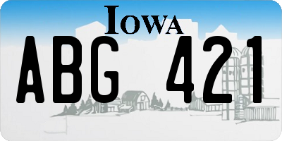 IA license plate ABG421
