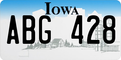 IA license plate ABG428