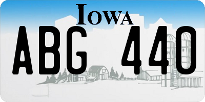 IA license plate ABG440