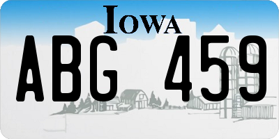 IA license plate ABG459