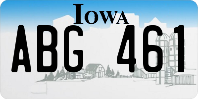 IA license plate ABG461