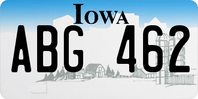 IA license plate ABG462