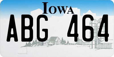 IA license plate ABG464