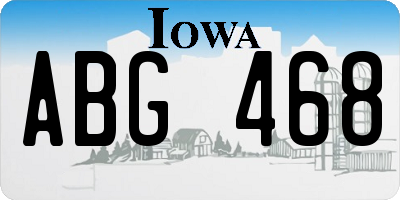 IA license plate ABG468
