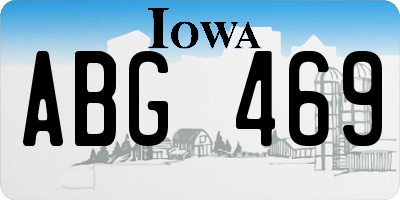 IA license plate ABG469