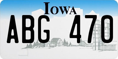 IA license plate ABG470