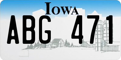 IA license plate ABG471