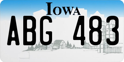 IA license plate ABG483