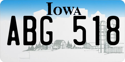 IA license plate ABG518