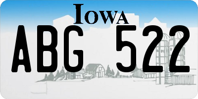 IA license plate ABG522