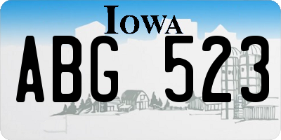 IA license plate ABG523