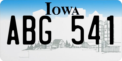 IA license plate ABG541