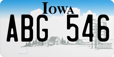 IA license plate ABG546