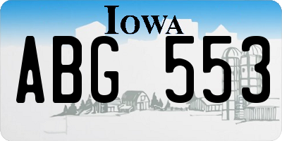 IA license plate ABG553