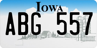 IA license plate ABG557