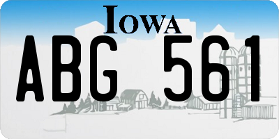 IA license plate ABG561