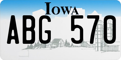 IA license plate ABG570