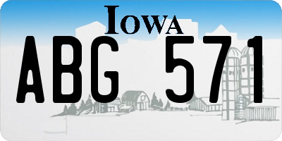 IA license plate ABG571