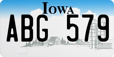 IA license plate ABG579