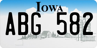 IA license plate ABG582