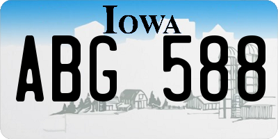 IA license plate ABG588