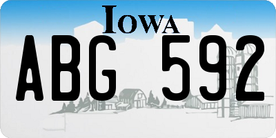 IA license plate ABG592