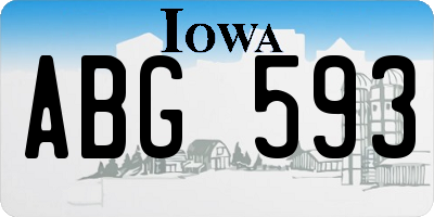 IA license plate ABG593