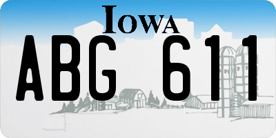 IA license plate ABG611