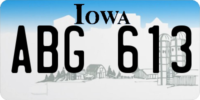 IA license plate ABG613