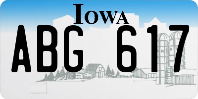 IA license plate ABG617