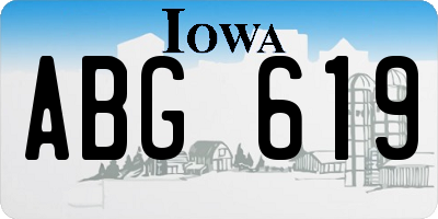 IA license plate ABG619