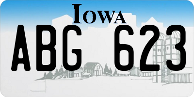 IA license plate ABG623