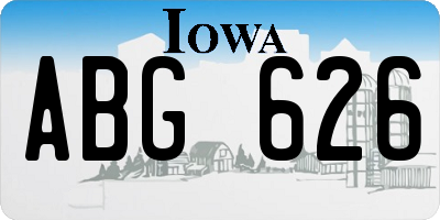 IA license plate ABG626