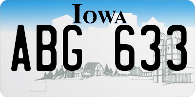 IA license plate ABG633