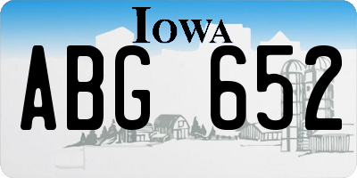 IA license plate ABG652