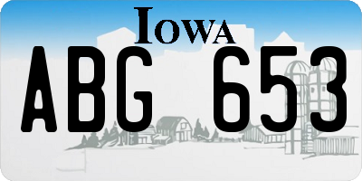 IA license plate ABG653