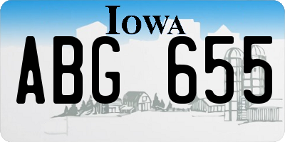IA license plate ABG655