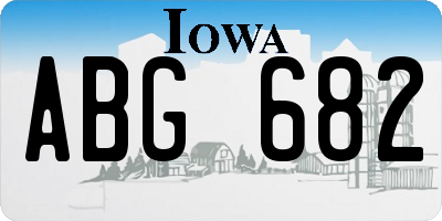 IA license plate ABG682
