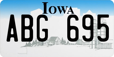 IA license plate ABG695