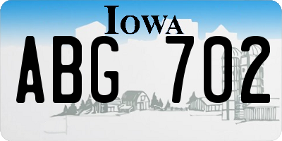 IA license plate ABG702