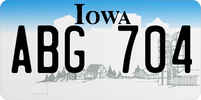 IA license plate ABG704