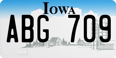 IA license plate ABG709
