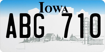 IA license plate ABG710