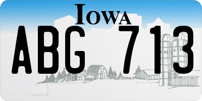 IA license plate ABG713
