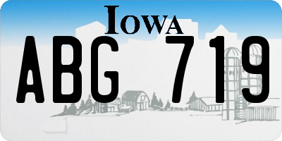 IA license plate ABG719