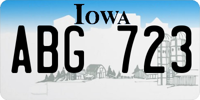 IA license plate ABG723