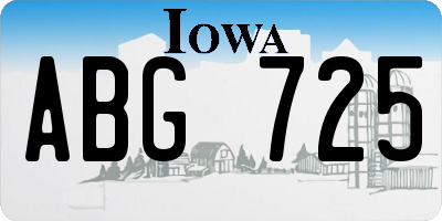 IA license plate ABG725