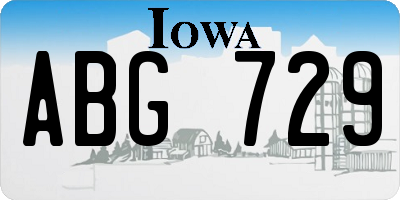 IA license plate ABG729