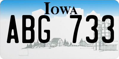 IA license plate ABG733