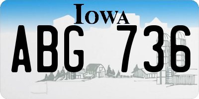 IA license plate ABG736